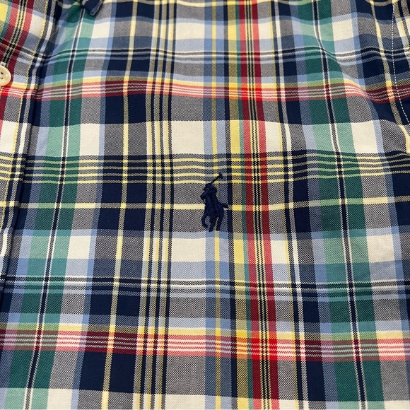 Ralph Lauren Men’s Custom Fit Multicolor Plaid Button Down Shirt Medium Slim - Picture 7 of 15